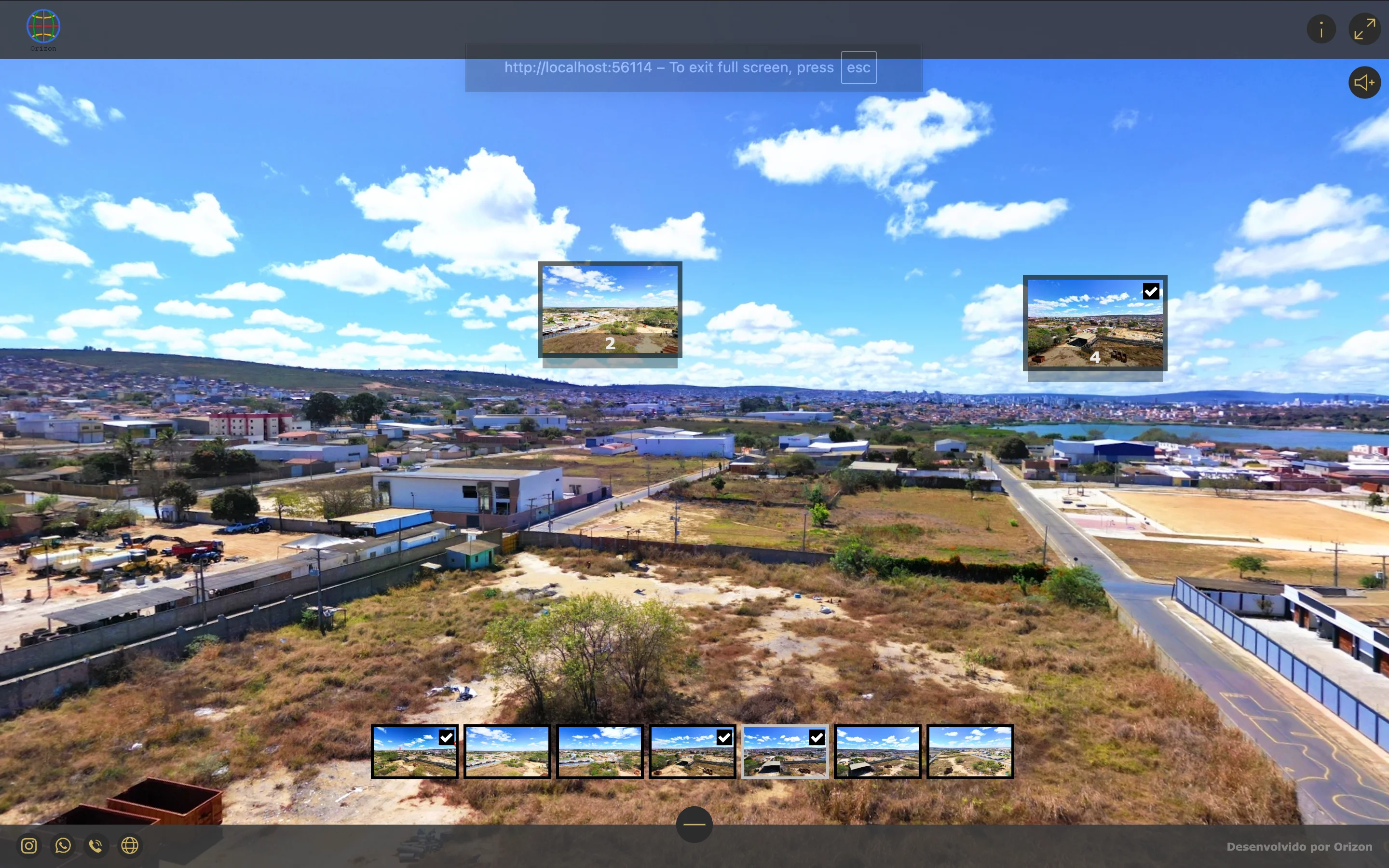 Terreno no Remanso vista aérea